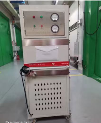 Silver Silicate Carbon Adsorption System showing pressure differential gauge, VFD controller, and start-up control button